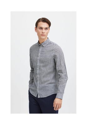 CASUAL FRIDAY Anton 4974, Sötétkék Csíkos Hosszú Ujjú Ing