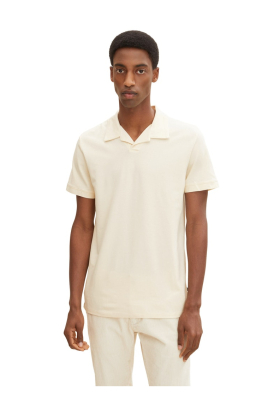 TOM TAILOR 1624, Törtfehér Rövid Ujjú Ingpóló