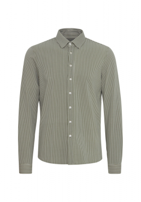 CASUAL FRIDAY Arthur 5044, Zöld Csíkos Hosszú Ing