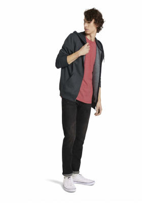 TOM TAILOR DENIM Fine 9909, Piros Rövid Ujjú Póló