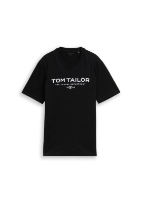 TOM TAILOR 5773, Fekete Rövid Ujjú Póló