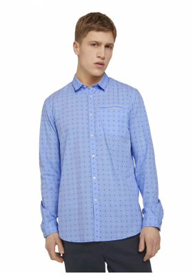 TOM TAILOR DENIM Pocket 6646, Világoskék Hosszú Ujjú Ing