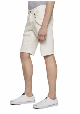 TOM TAILOR DENIM Slightly Creamy 7207, Törtfehér Farmer Rövidnadrág