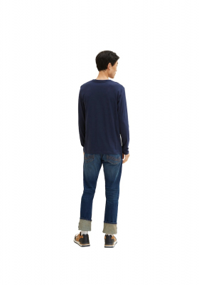 TOM TAILOR 2910, Kék Hosszú Ujjú Póló