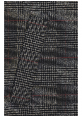 CASUAL FRIDAY Checked & Smart 3083, Fekete Szövetkabát