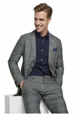 TOM TAILOR Checked 5384, Szürke Zakó