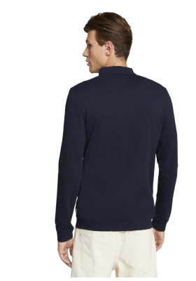 TOM TAILOR DENIM Bomber 8404, Zippes Pulóver, Kék