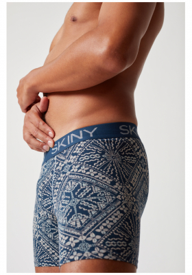 SKINY Cotton Multipack 0222, Multikolor Mozaik Boxernadrág Dupla Csomag