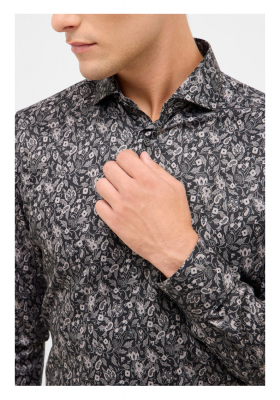 ETERNA Slim Fit 1070, Szürke Mintás Hosszú Ujjú Ing