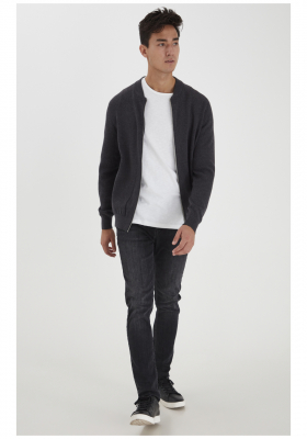 CASUAL FRIDAY Zipper 1986, Szürke Kötött Kardigán