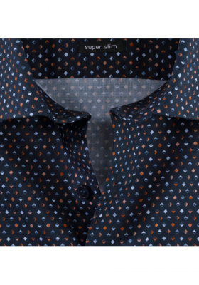 OLYMP No. Six 24/Seven 2548, Barna Hosszú Ujjú Ing, Super slim, Urban Kent