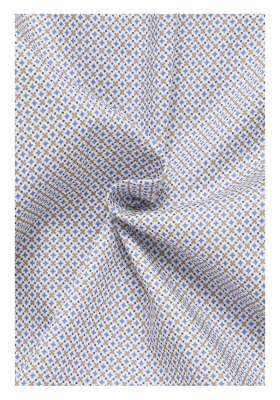ETERNA Modern Fit 1289, Világoskék, Mintás Hosszú Ujjú Ing