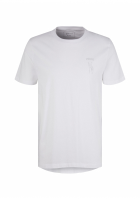 TOM TAILOR DENIM Cross 1148, Fehér Rövid Ujjú Póló