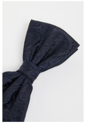 ETERNA 9448, Sötétkék Paisley Mintás Selyem Csokornyakkendő