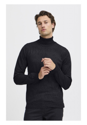 BLEND Bruton 7261, Fekete Kötött Garbo Pulóver