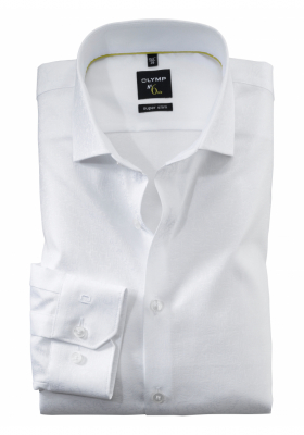 OLYMP No. Six 24/Seven 2518, Fehér Hosszú Ujjú Ing, Super slim, Modern Kent
