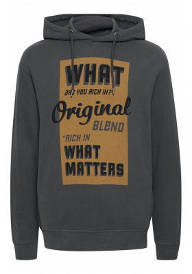 BLEND What 4285, Szürke Kapucnis Pulóver