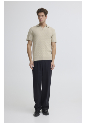 CASUAL FRIDAY Dyrvik 6265, Drapp Kötött Rövid Ujjú