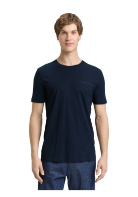 TOM TAILOR DENIM 0791, Sötétkék Rövid Ujjú Póló