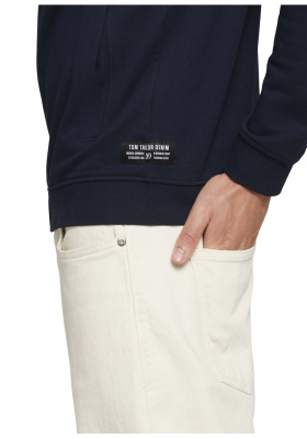 TOM TAILOR DENIM Bomber 8404, Zippes Pulóver, Kék