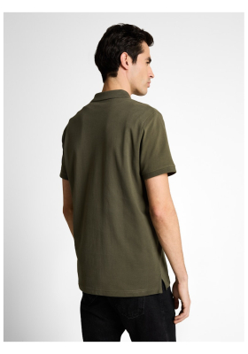 TOM TAILOR 1006, Olívzöld Rövid Ujjú Ingpóló NOOS