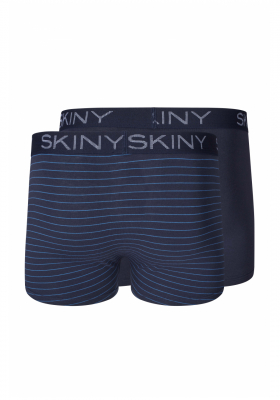 SKINY Cotton Multipack 6487, Kék Csíkos Boxernadrág Dupla Csomag NOS