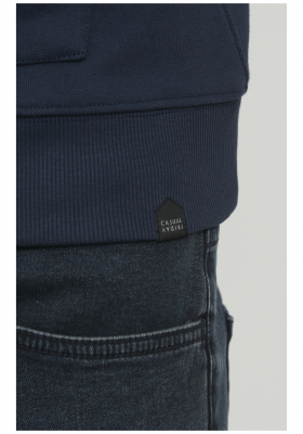 CASUAL FRIDAY Sinius 4055, Kék Kapucnis Pulóver, NOOS