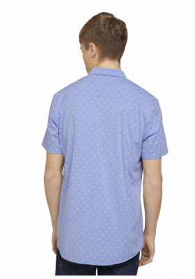 TOM TAILOR DENIM Element 4718, Világoskék Rövid Ujjú Ing