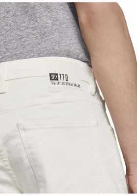 TOM TAILOR DENIM Slightly Creamy 7207, Törtfehér Farmer Rövidnadrág