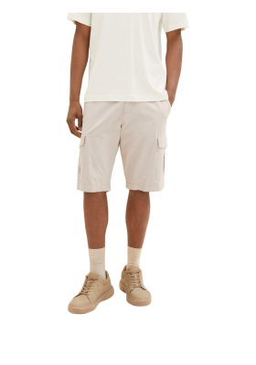 TOM TAILOR 6310, Bézs Cargo Rövidnadrág Övvel