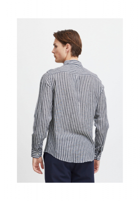 CASUAL FRIDAY Anton 4974, Sötétkék Csíkos Hosszú Ujjú Ing