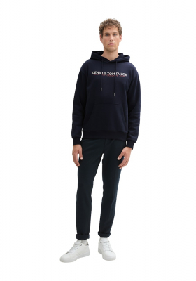 TOM TAILOR DENIM 3298, Sötétkék Kapucnis Pulóver