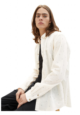 TOM TAILOR DENIM Smiley 4918, Fehér Hosszú Ujjú Ing