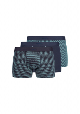 SKINY Cotton Multipack 6919, Kék Pálmafák Boxer, Tripla Csomag