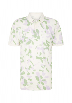 TOM TAILOR DENIM 5280, Fehér, Virágmintás Rövid Ujjú Ingpóló