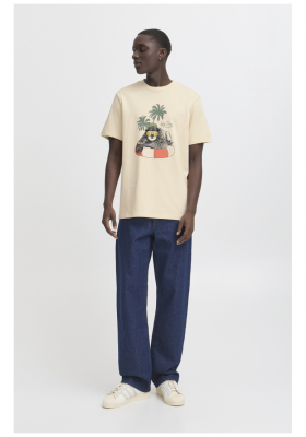 BLEND Jerron 8280, Bézs Lazy Days Rövid Ujjú Póló