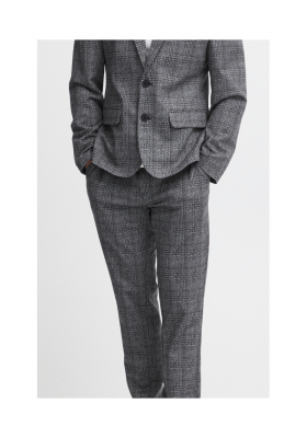 BLEND 6663, Szürke Kockás Öltöny Nadrág