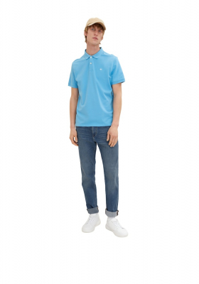 TOM TAILOR 1006, Égkék Színű Rövid Ujjú Ingpóló