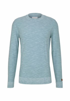 TOM TAILOR Washed 9739, Kék Kötött Pulóver