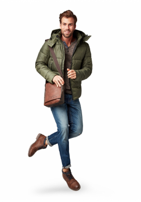 TOM TAILOR Heavy Puffer 5313, Zöld Bélelt Dzseki