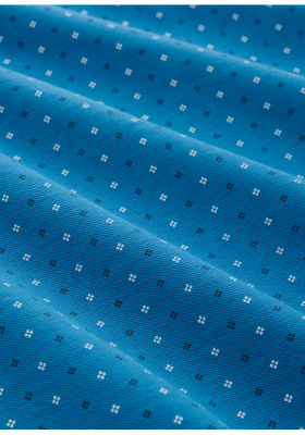 TOM TAILOR DENIM Alloverprint 4053, Kék Rövid Ujjú Ingpóló