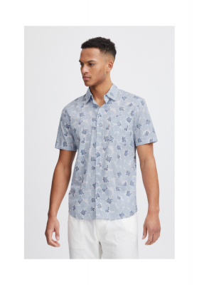 BLEND 7064, Kék Mintás Rövid Ujjú Ing