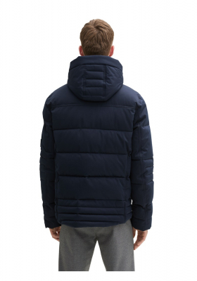 TOM TAILOR 1323, Sötétkék Bélelt Téli Kapucnis Dzseki 
