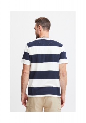 FQ1924 TOM 0645, Fehér Csíkos Rövid Ujjú Póló