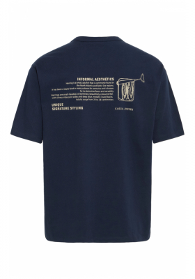 CASUAL FRIDAY Archer 5502, Sötétkék Rövid Ujjú Póló