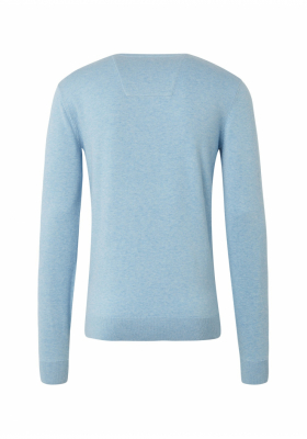 TOM TAILOR Basic V-Neck 2820, Kék Kötött Pulóver