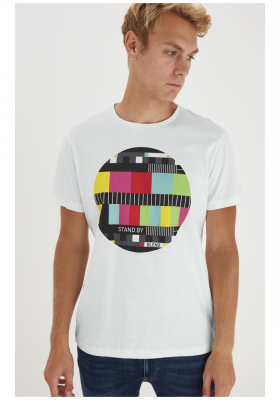 BLEND Monoscope Tee 0989, Fehér Rövid Ujjú Póló