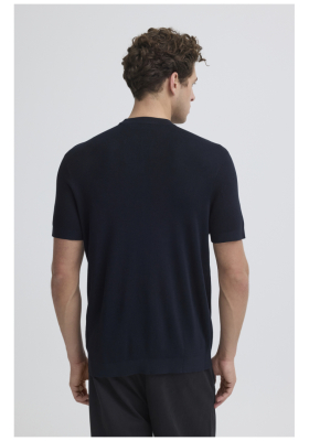 CASUAL FRIDAY Hitra 6269, Kék Kötött Rövid Ujjú