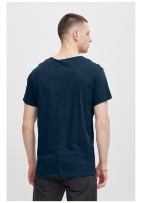 BLEND 7013, Kék Rövid Ujjú Póló Gombos NOOS