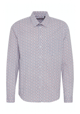 BLEND 7213, Mintás Fehér Hosszú Ujjú Ing